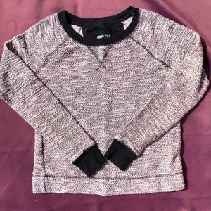 Merona Gray Crew Neck Sweater Black Bands XS